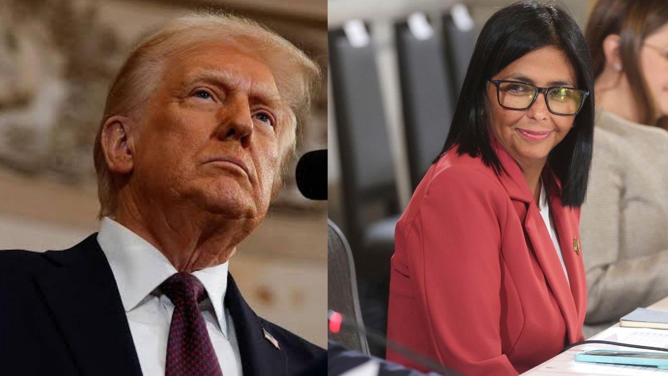 Delcy Rodríguez y Donald Trump, a un día de un histórico encuentro