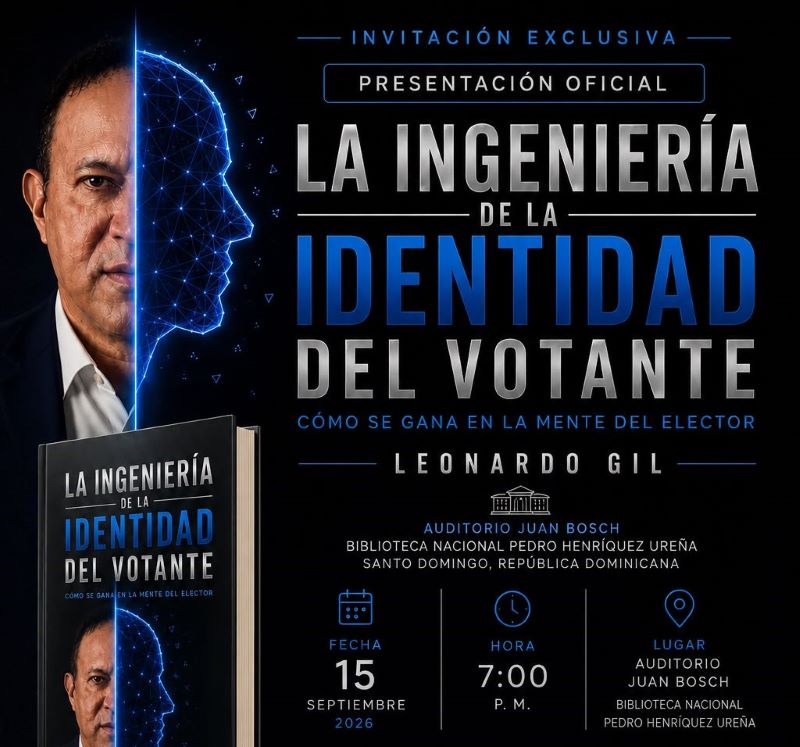 Leonardo Gil presentará “La Ingeniería de la Identidad del Votante”, una obra que propone una nueva mirada a la comunicación política